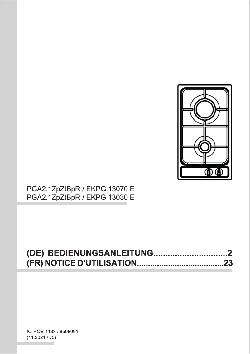 Imagen de la primera página del manual del dispositivo EKPG 13030 E