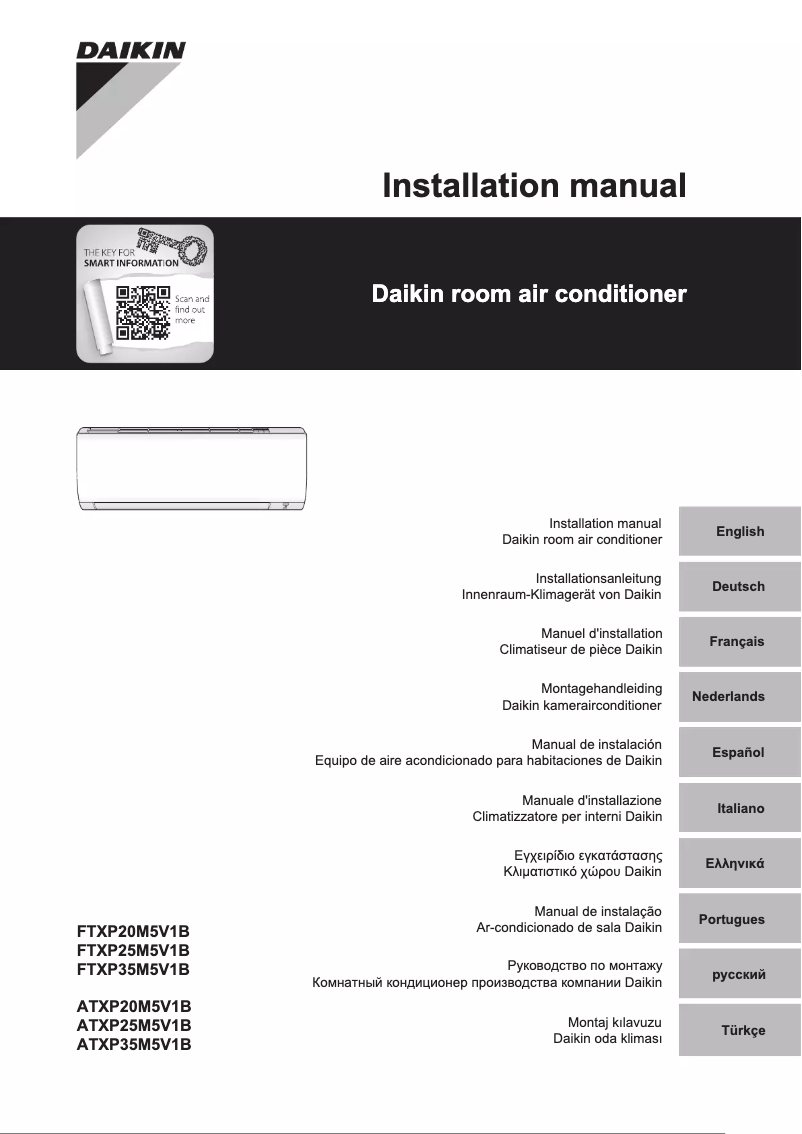 Imagen de la primera página del manual del dispositivo FTXP50M2V1B