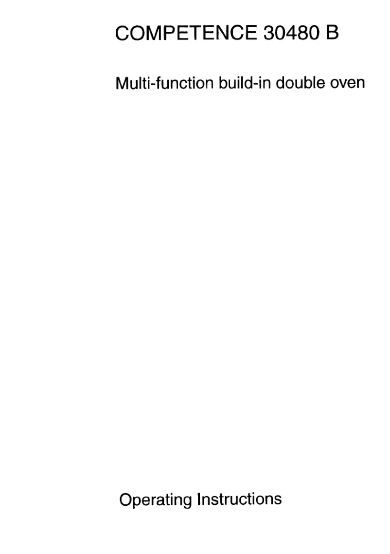 Página nº 1 - Manual de usuario AEG Competence 30480 B W