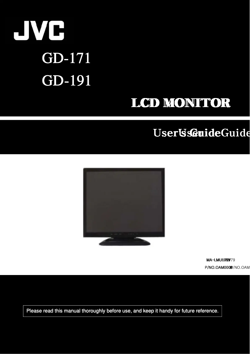 Página 1 del manual Manual de usuario JVC GD-171