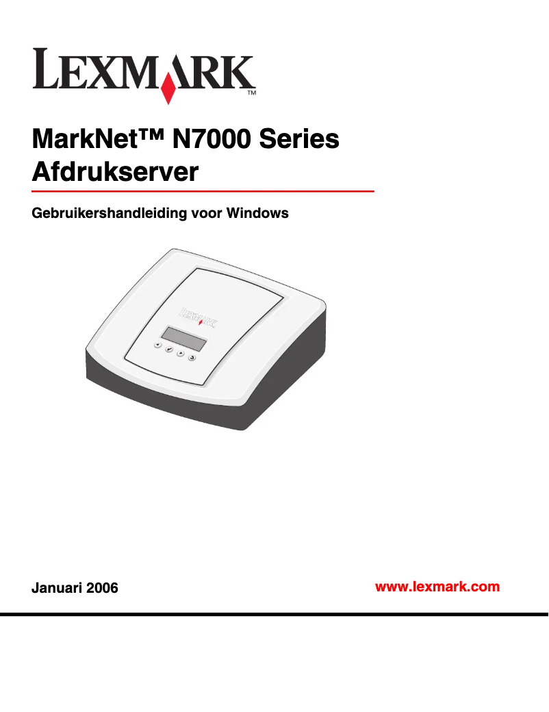 Imagen de la primera página del manual del dispositivo MarkNet N7000