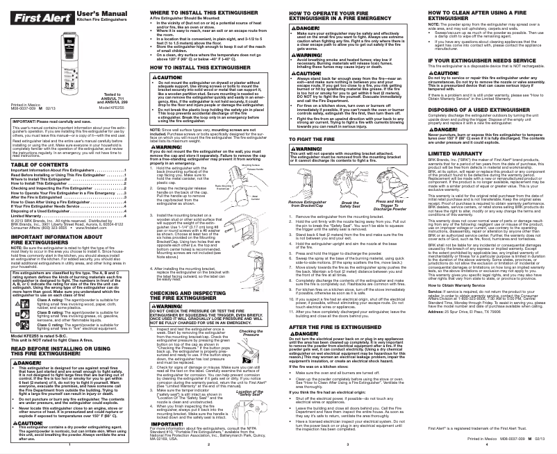 Imagen de la primera página del manual del dispositivo KFE2S5