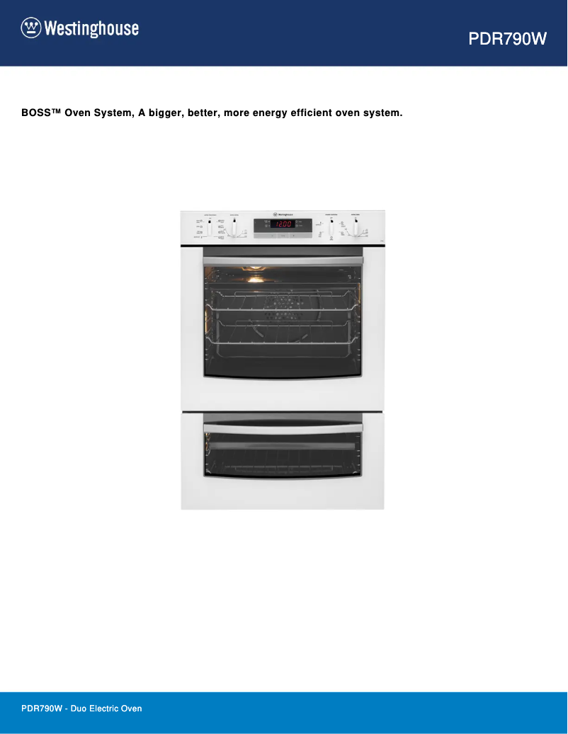 Página 1 del manual Ficha técnica Westinghouse PDR790W
