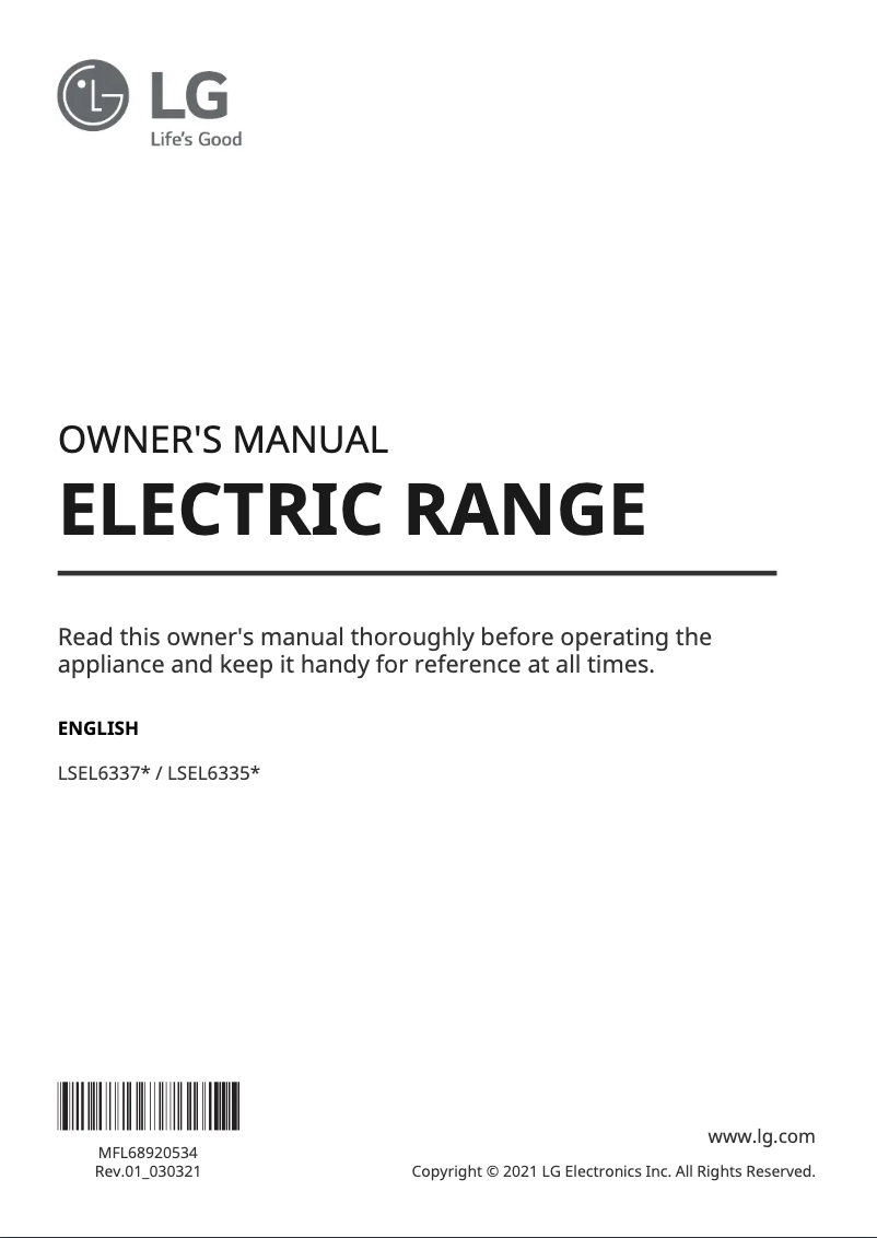 Imagen de la primera página del manual del dispositivo LSEL6337F