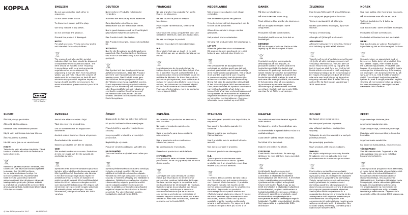 Imagen de la primera página del manual del dispositivo KOPPLA 200.955.25