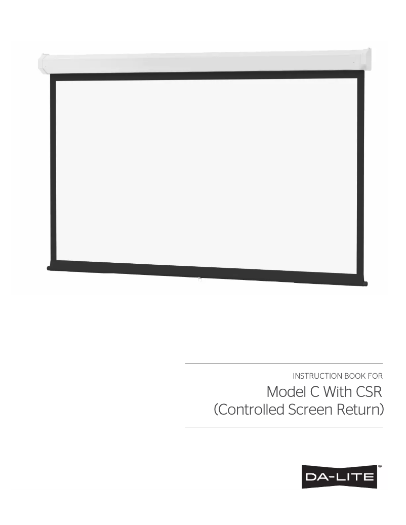 Página 1 del manual Manual de usuario Da-Lite Model C 85414