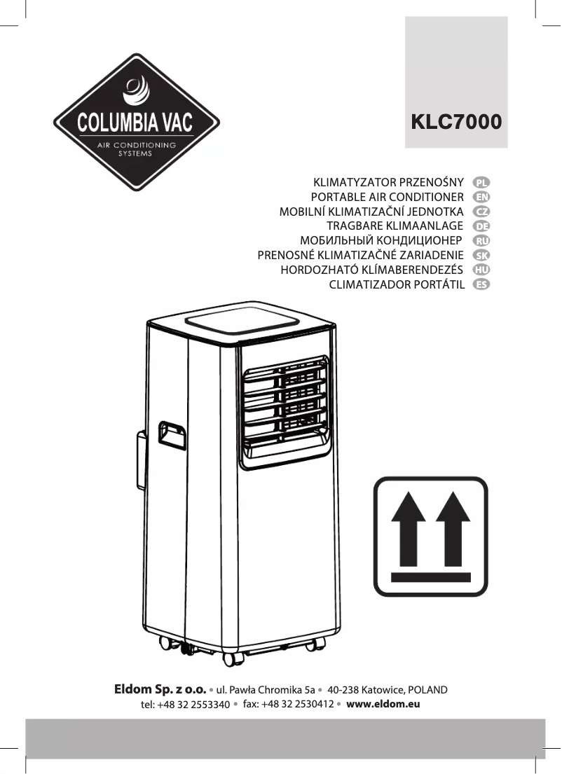 Página 1 del manual Manual de usuario Columbia Vac KLC7000