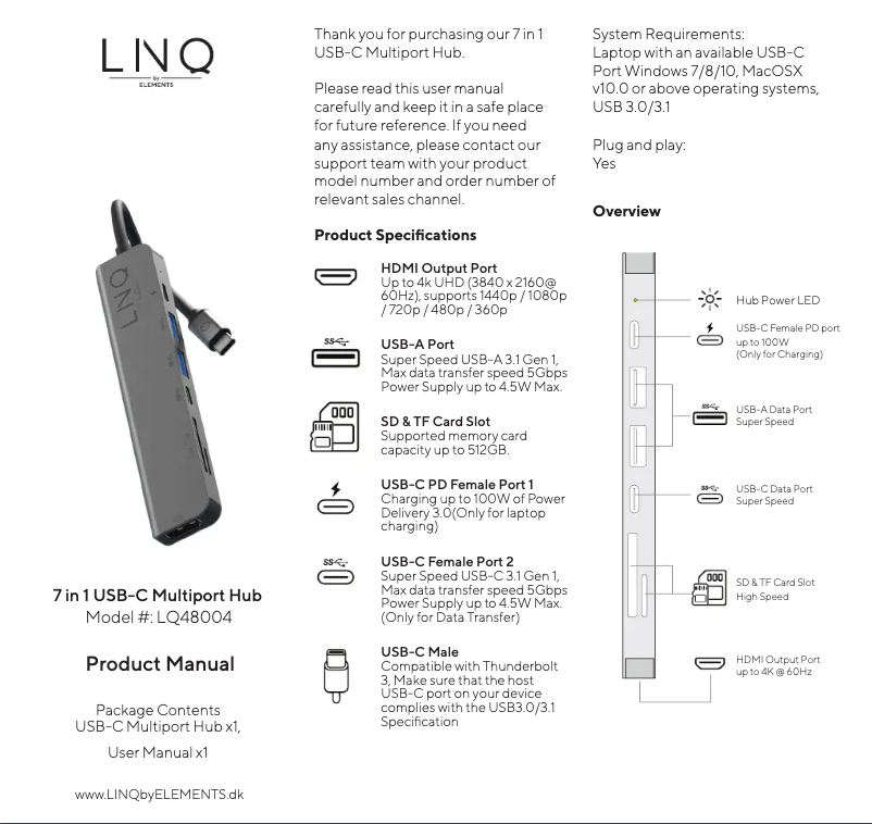 Página nº 1 - Manual de usuario Linq LQ48004