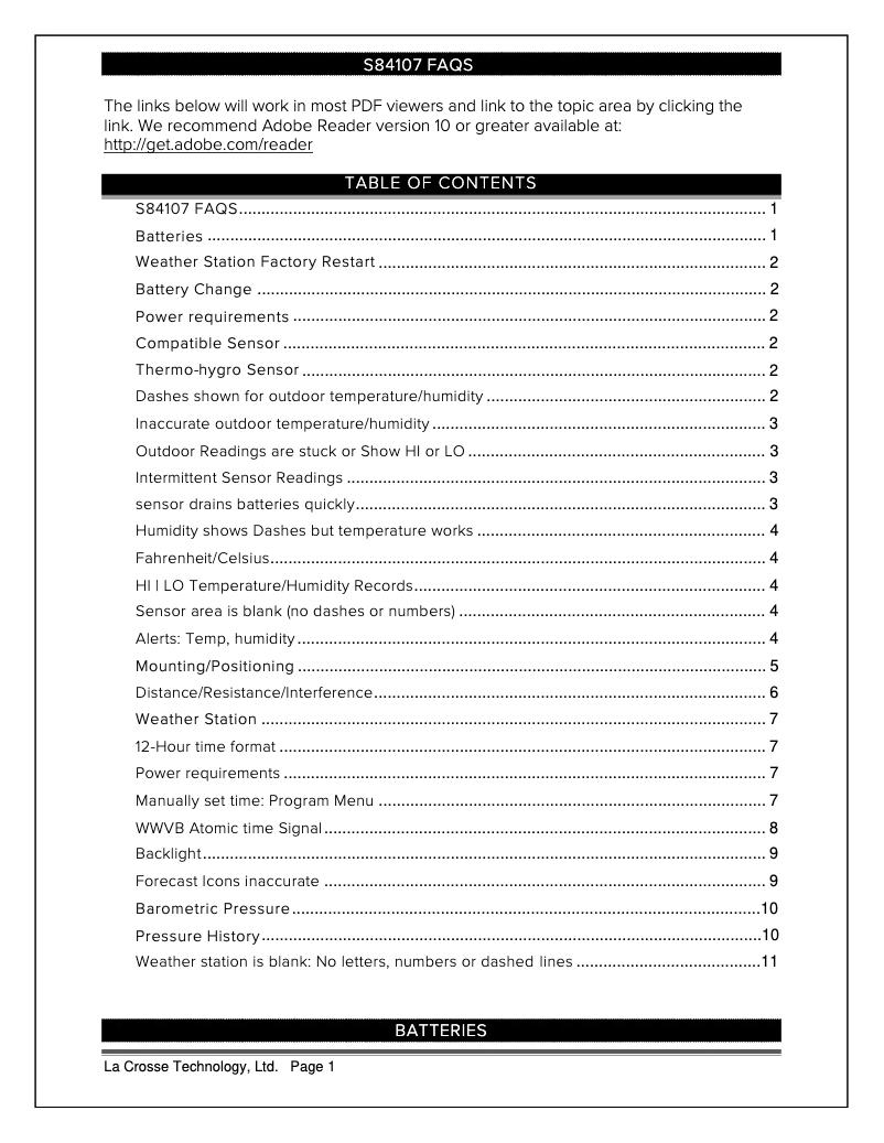 Página nº 1 - Preguntas frecuentes La Crosse Technology 308-1416-TBP