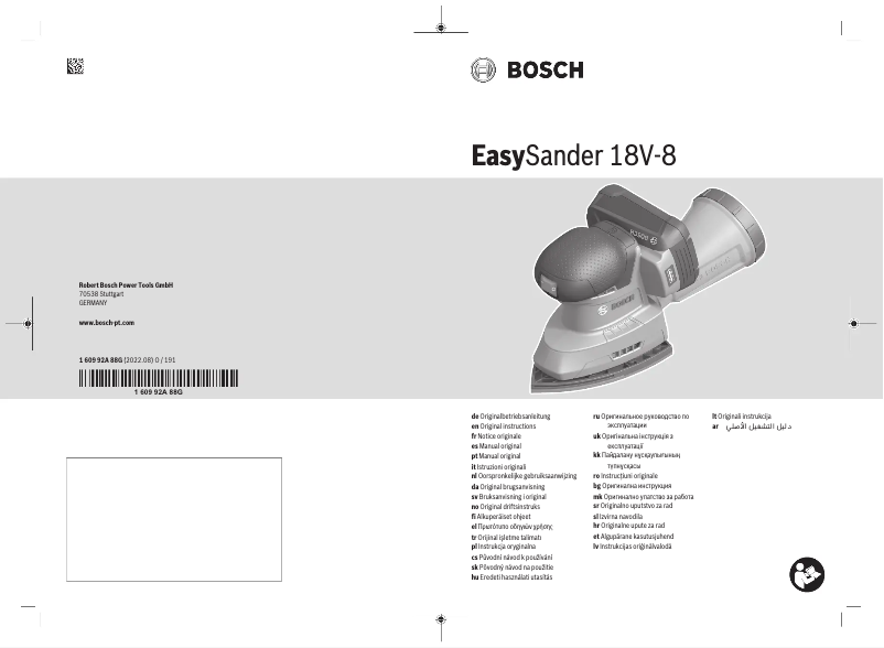 Página nº 1 - Manual de usuario Bosch EasySander 18V-8