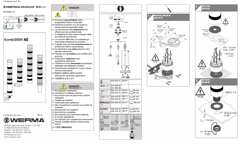 Página 1 del manual Manual de usuario Werma 634.110.75