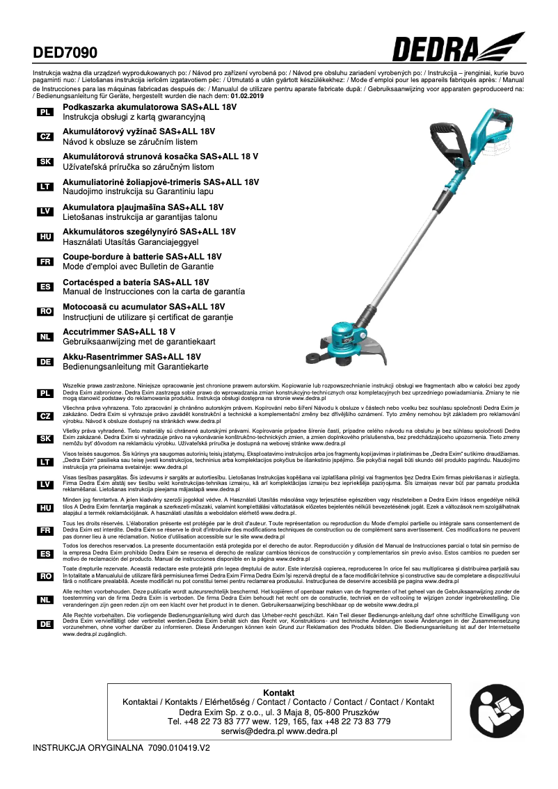 Página 1 del manual Manual de usuario DEDRA DED7090