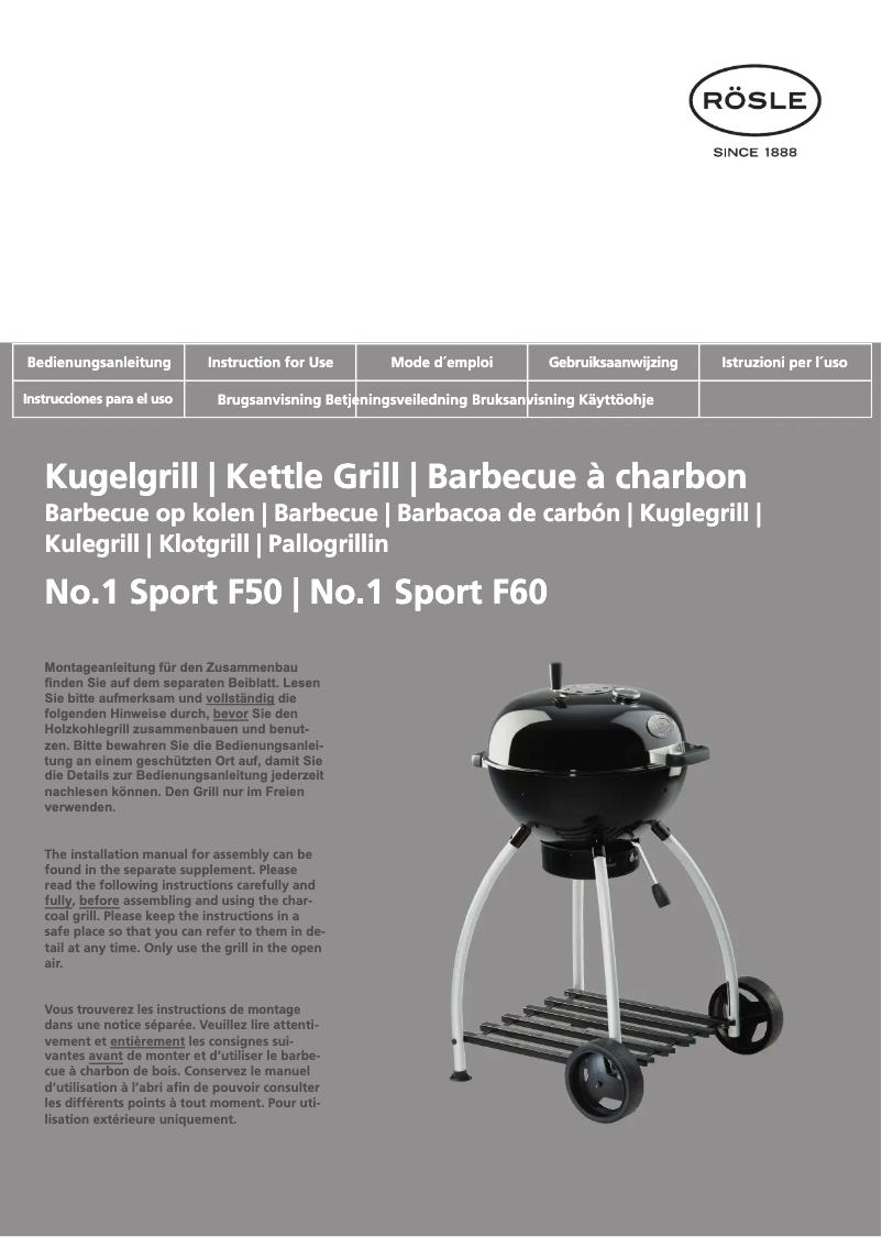 Imagen de la primera página del manual del dispositivo No.1 Sport F50