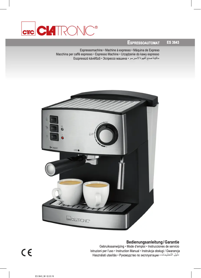 Imagen de la primera página del manual del dispositivo ES 3643