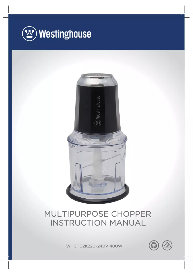 Página 1 del manual Manual de usuario Westinghouse WHCH02K
