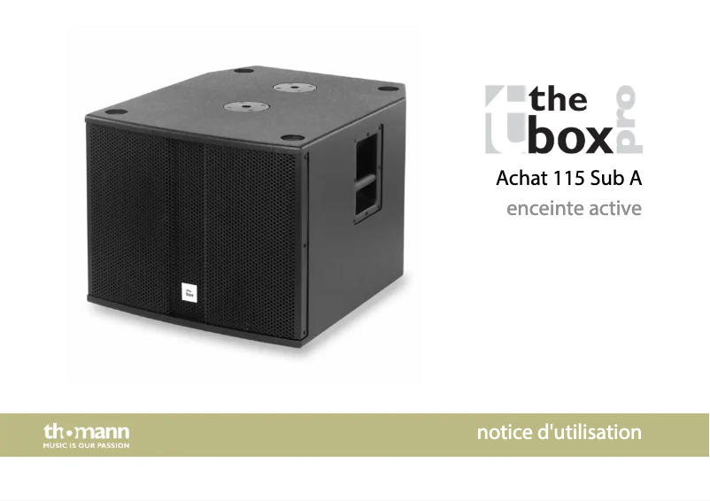 Imagen de la primera página del manual del dispositivo Achat 115 Sub A