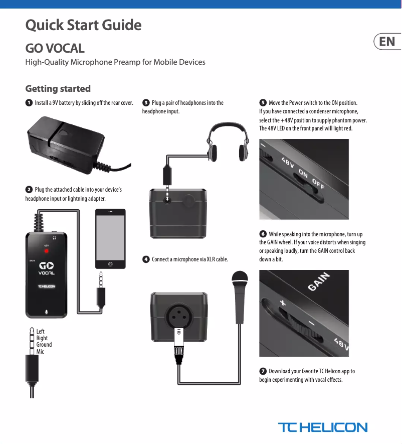 Página 1 del manual Manual de usuario TC Helicon GO Vocal