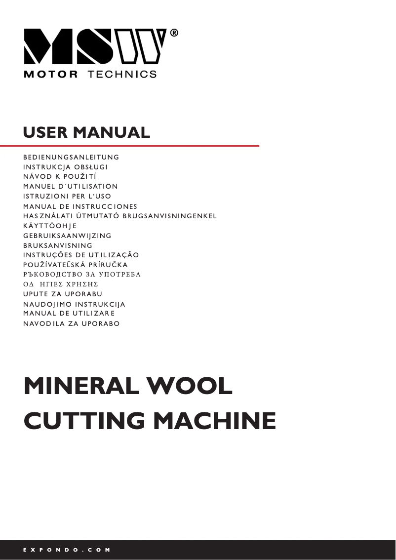 Imagen de la primera página del manual del dispositivo MSW-ISU-WOOL-7A
