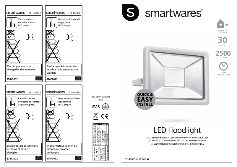 Página 1 del manual Manual de usuario Smartwares 10.046.97