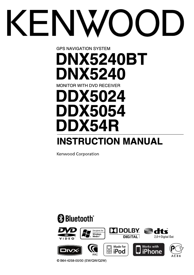 Imagen de la primera página del manual del dispositivo DNX5240