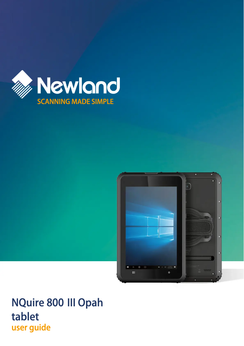 Imagen de la primera página del manual del dispositivo NQuire 800 III Opah