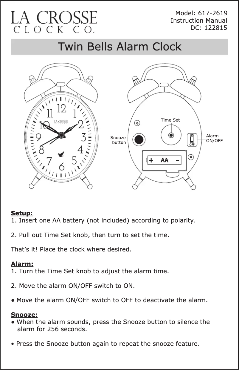 Imagen de la primera página del manual del dispositivo 617-2916