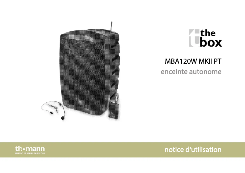 Imagen de la primera página del manual del dispositivo MBA120W MKII PT