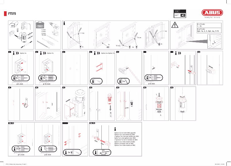 Imagen de la primera página del manual del dispositivo FTS15