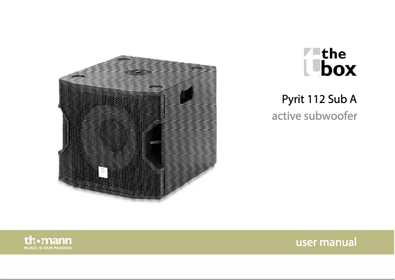 Página 1 del manual Manual de usuario The Box Pyrit 112 Sub A