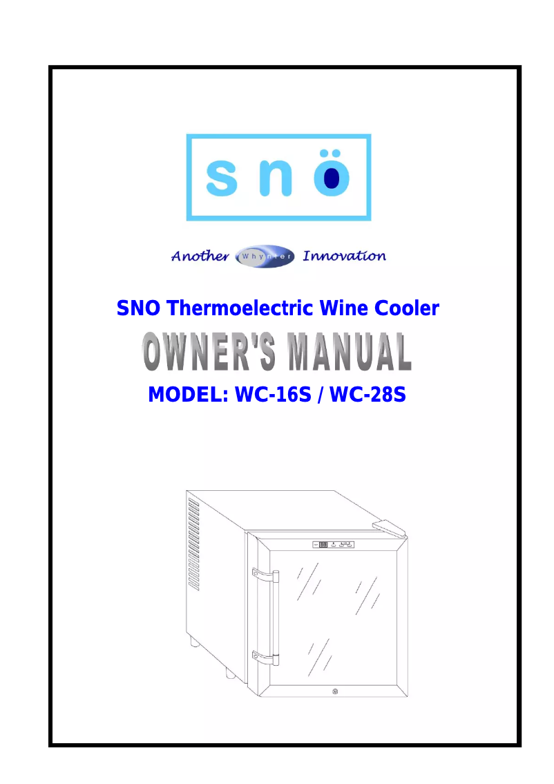 Imagen de la primera página del manual del dispositivo WC-28S