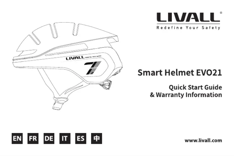 Página 1 del manual Manual de usuario Livall Evo21