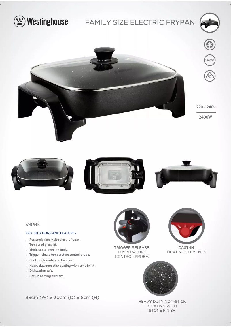 Imagen de la primera página del manual del dispositivo WHEF03K