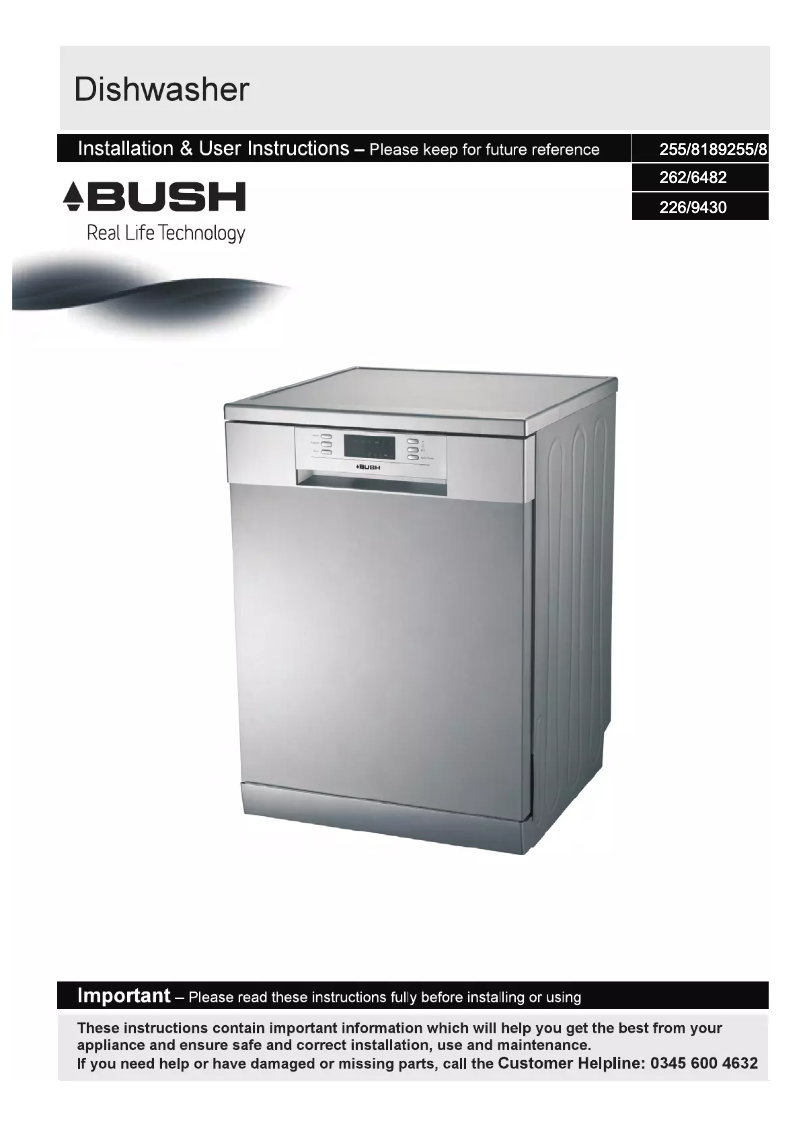 Página 1 del manual Manual de usuario Bush DWFS126B