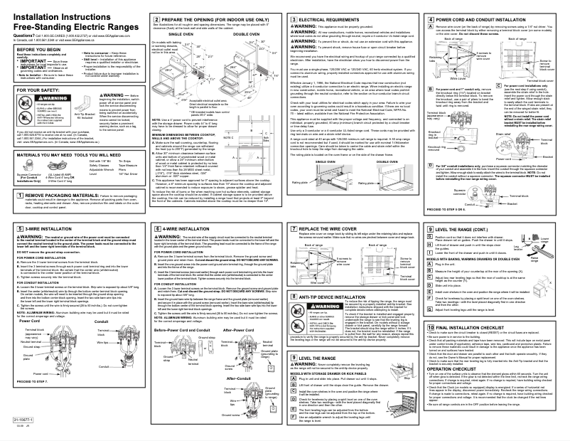 Imagen de la primera página del manual del dispositivo Profile PB975TPWW