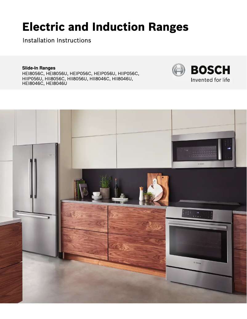 Página nº 1 - Guía de instalación Bosch HIIP056U
