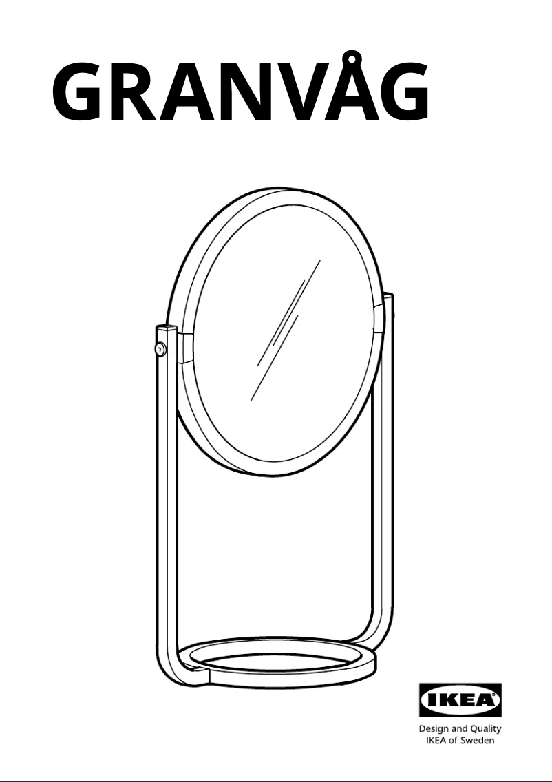 Página 1 del manual Manual de usuario Ikea GRANVÅG 205.109.96