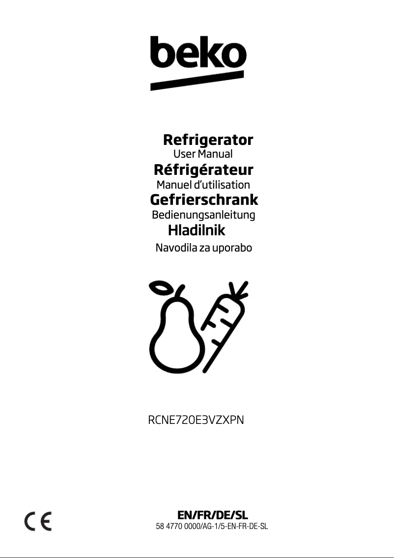 Imagen de la primera página del manual del dispositivo RCNE720E3VZXPN