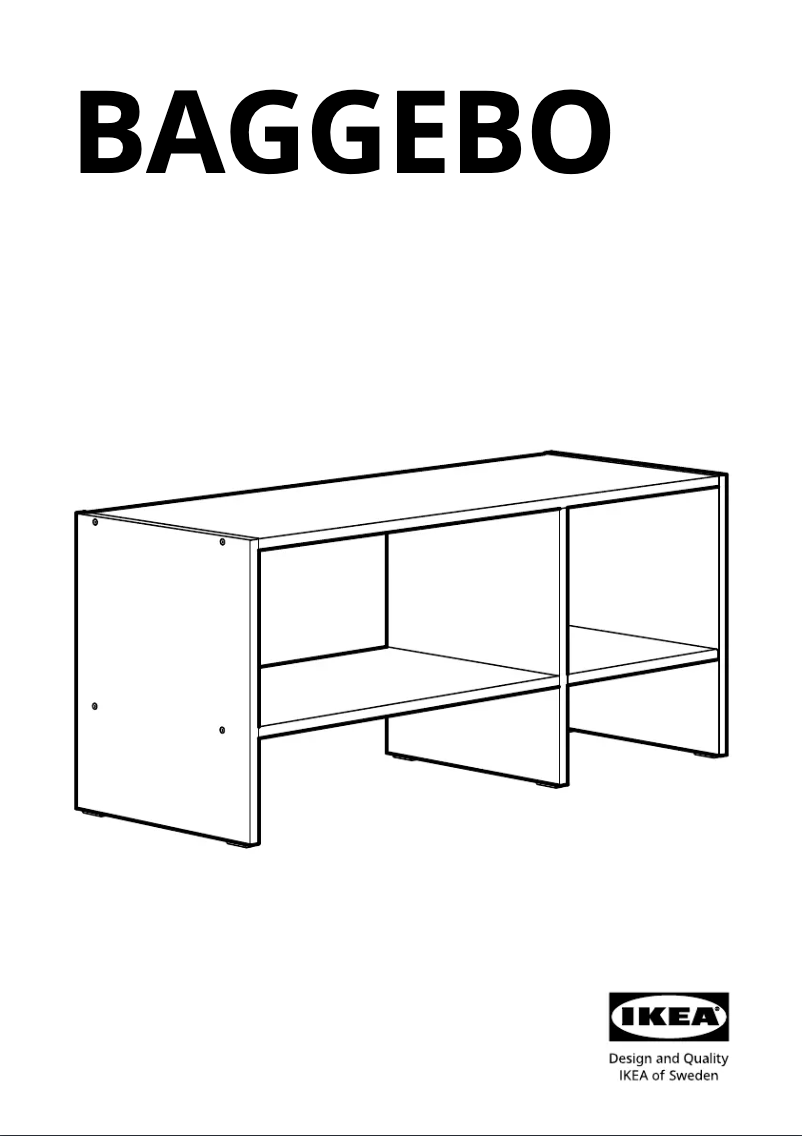 Imagen de la primera página del manual del dispositivo BAGGEBO 905.657.73
