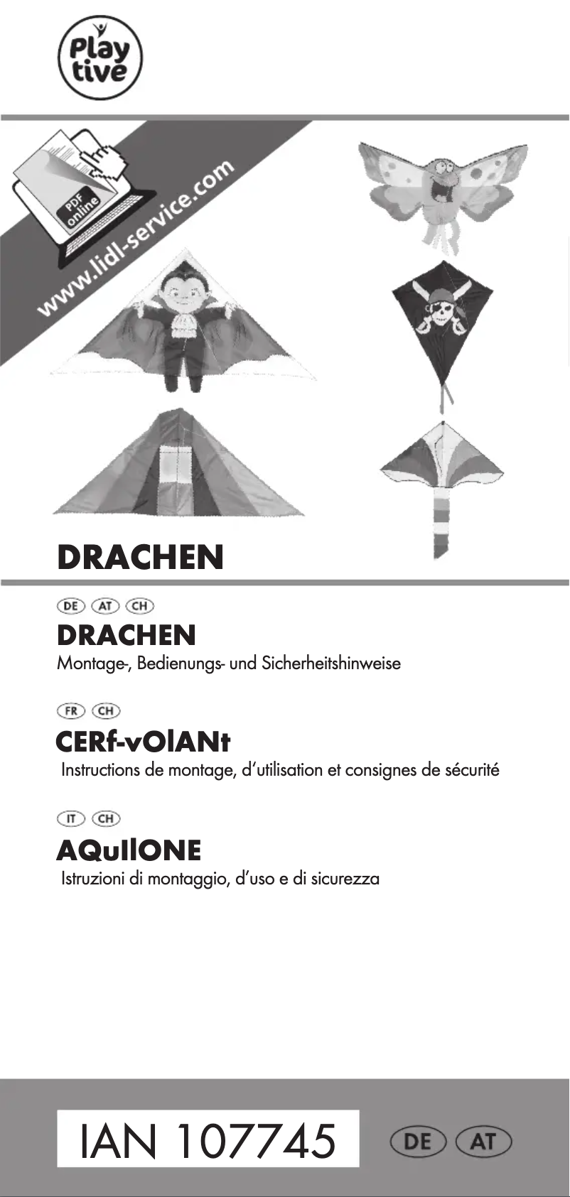 Imagen de la primera página del manual del dispositivo IAN 107745