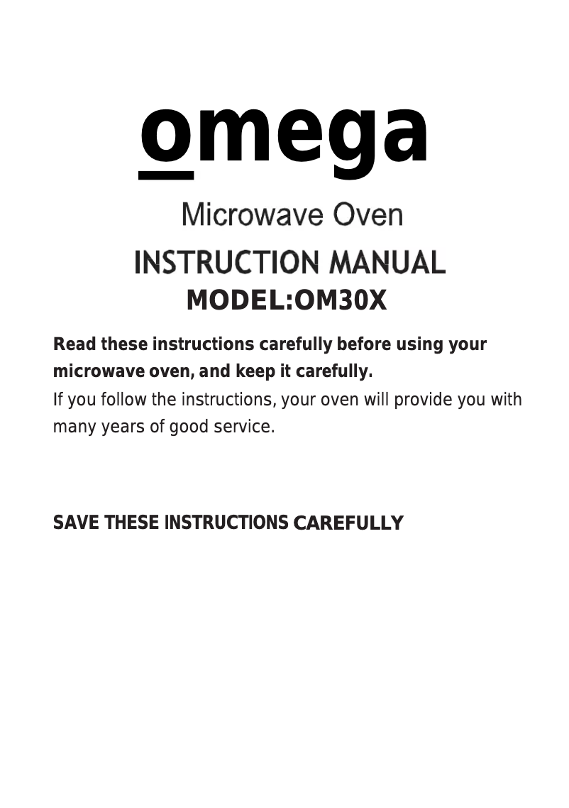 Imagen de la primera página del manual del dispositivo OM30GX