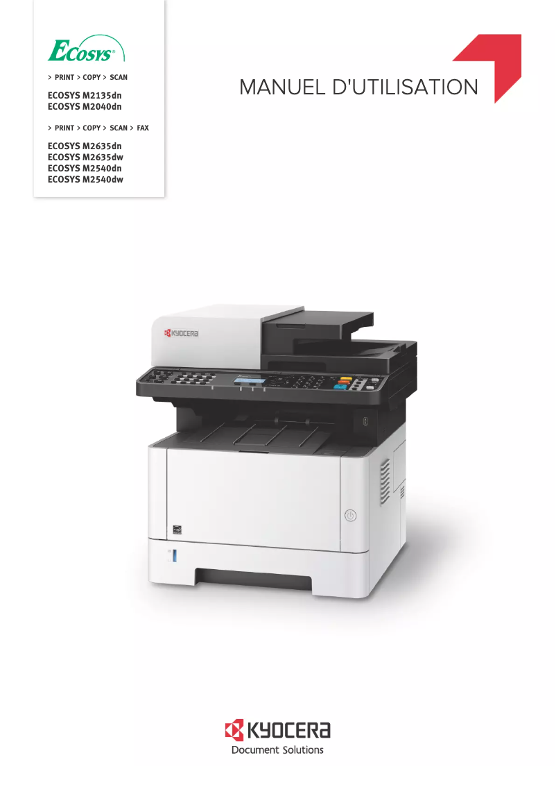 Página nº 1 - Manual de usuario Kyocera ECOSYS M2635dn