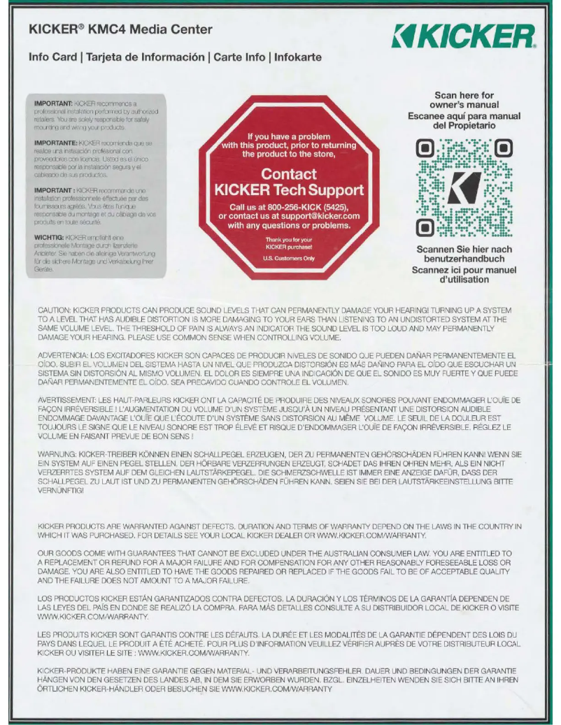 Imagen de la primera página del manual del dispositivo KMC4