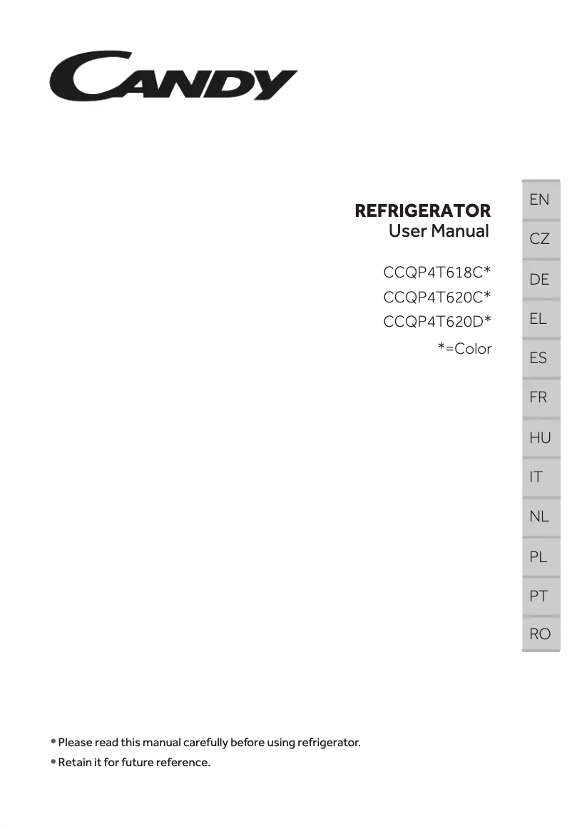 Página 1 del manual Manual de usuario Candy CCQP4T618CX