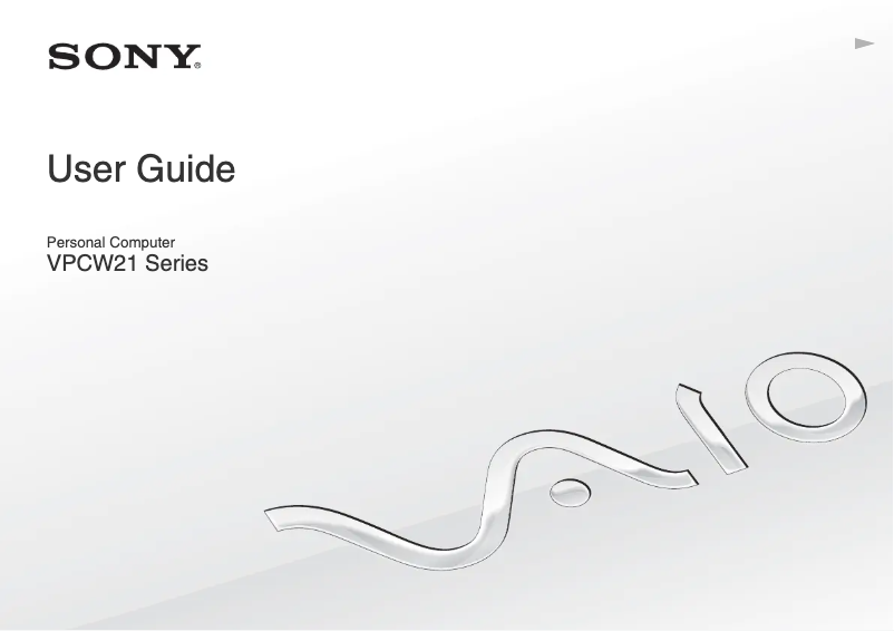 Imagen de la primera página del manual del dispositivo Vaio VPCW211AX
