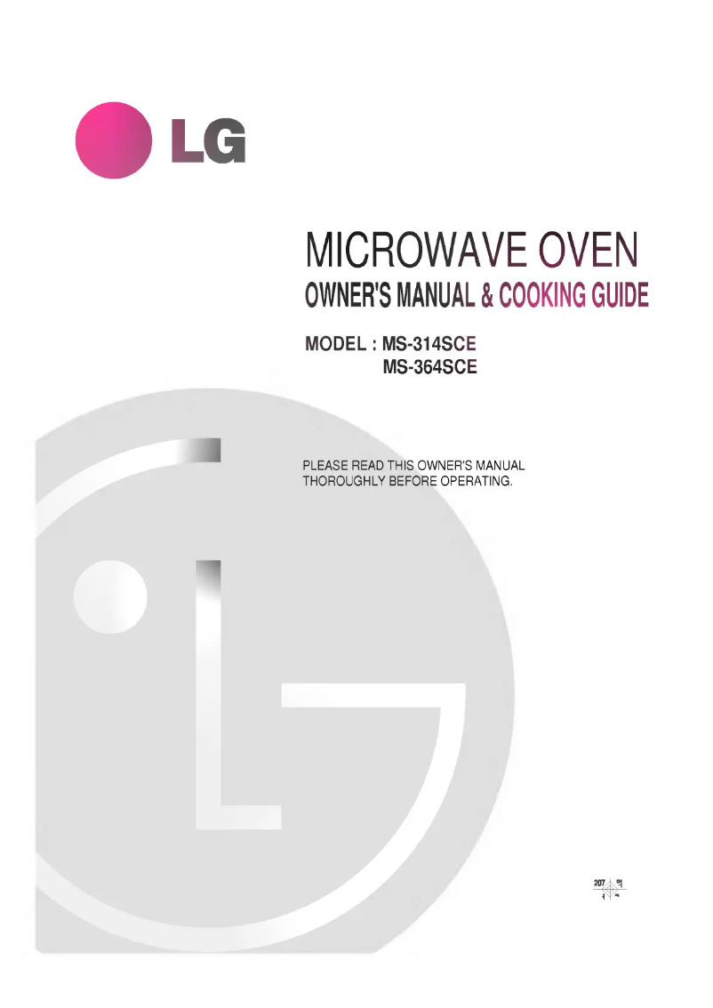 Imagen de la primera página del manual del dispositivo MS-364SCE