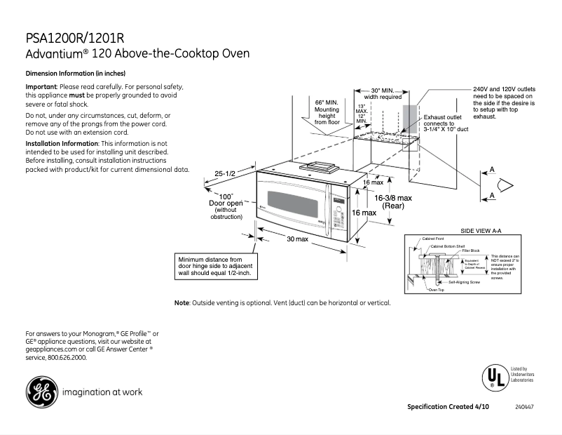 Imagen de la primera página del manual del dispositivo PSA1201RSS