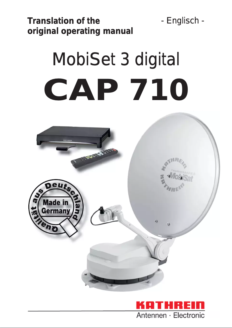 Imagen de la primera página del manual del dispositivo MobiSet 3 digital CAP 710