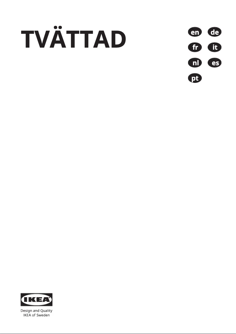 Página 1 del manual Manual de usuario Ikea TVÄTTAD 604.940.65