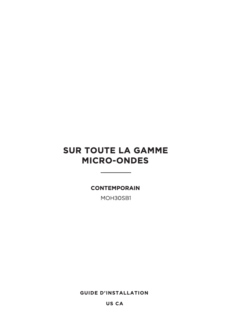 Página 1 del manual Guía de instalación Fisher & Paykel MOH30SB1