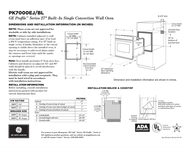 Imagen de la primera página del manual del dispositivo Profile PK7000FMDS